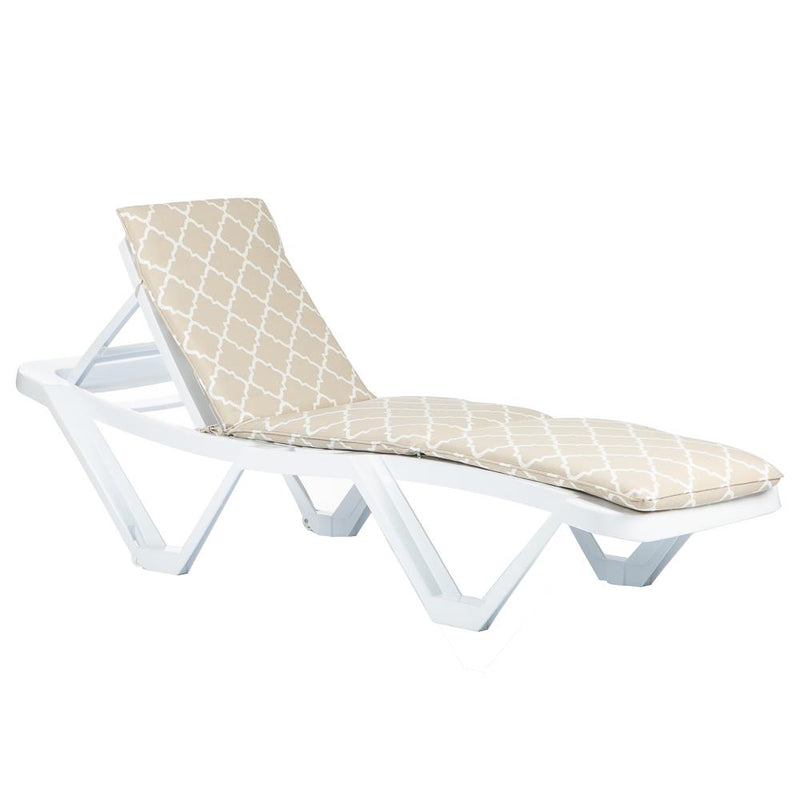 Harbour Housewares Master Sun Lounger Cushions - Beige Moroccan