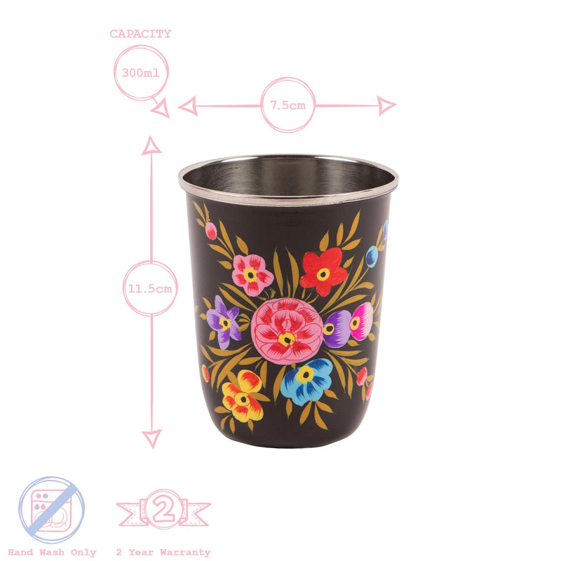 Pansy 300ml Stainless Steel Picnic Tumbler - By BillyCan