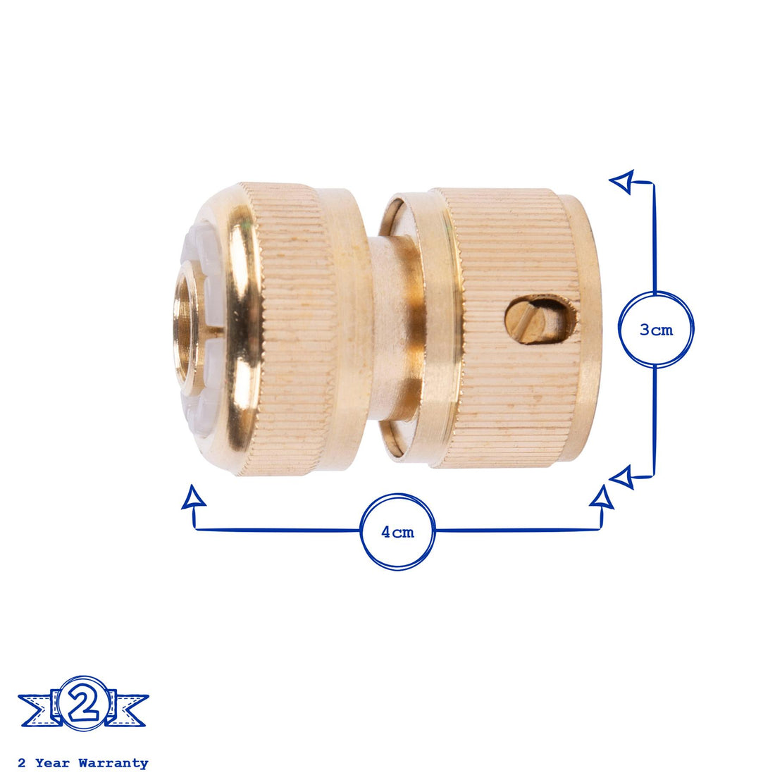 1/2&quot; Brass Hose End Connector