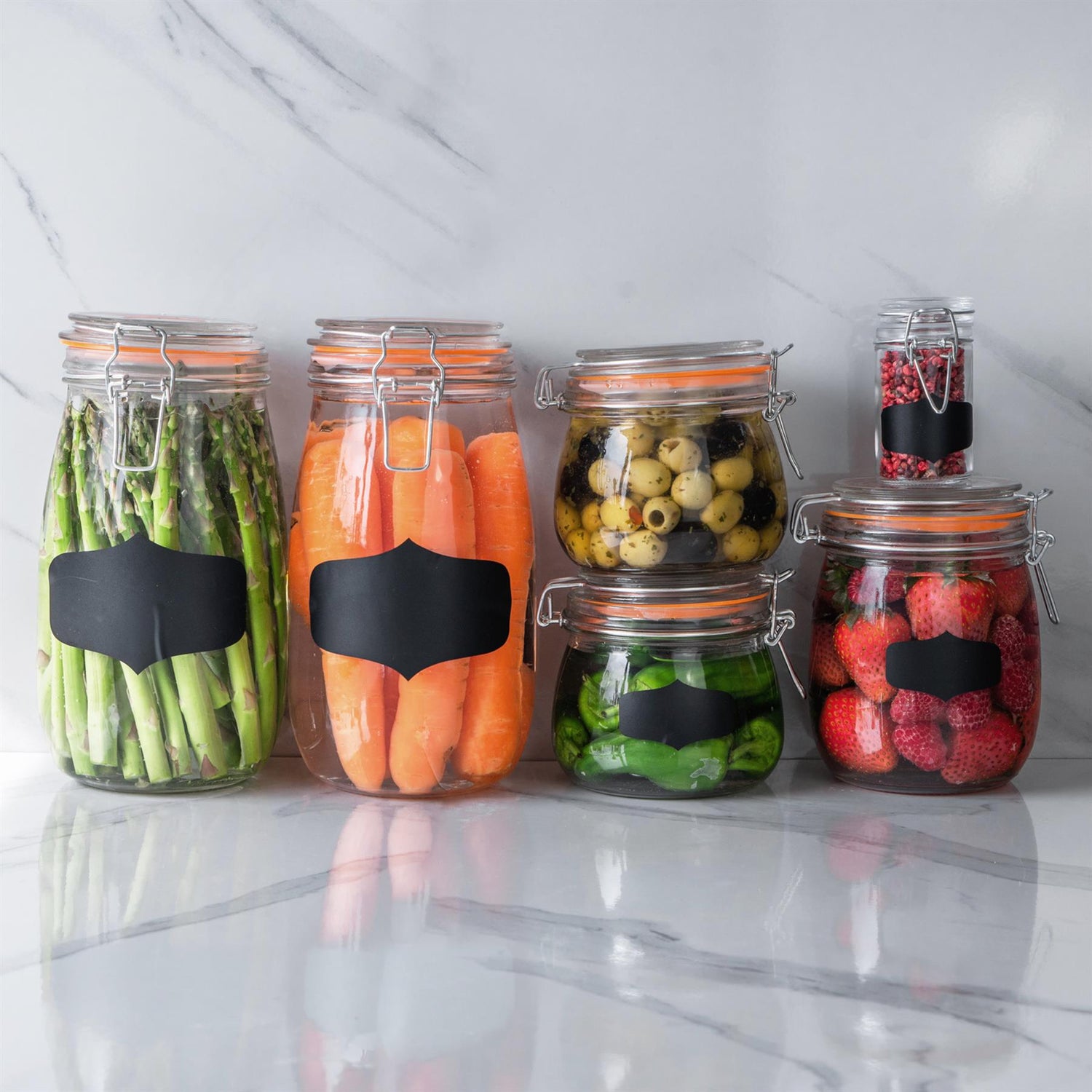 glass storage jars