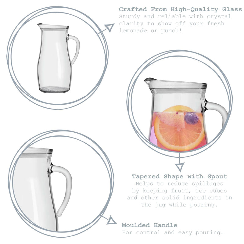 Argon Tableware Tallo Glass Water Jug - 1.8L