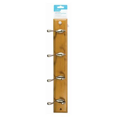 Pine 4 Hook Deluxe Wooden Wall-Mounted Coat Rack - By Ashley