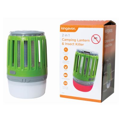 Green 3W 2-in-1 Camping Lantern &amp; Insect Killer - By Kingavon