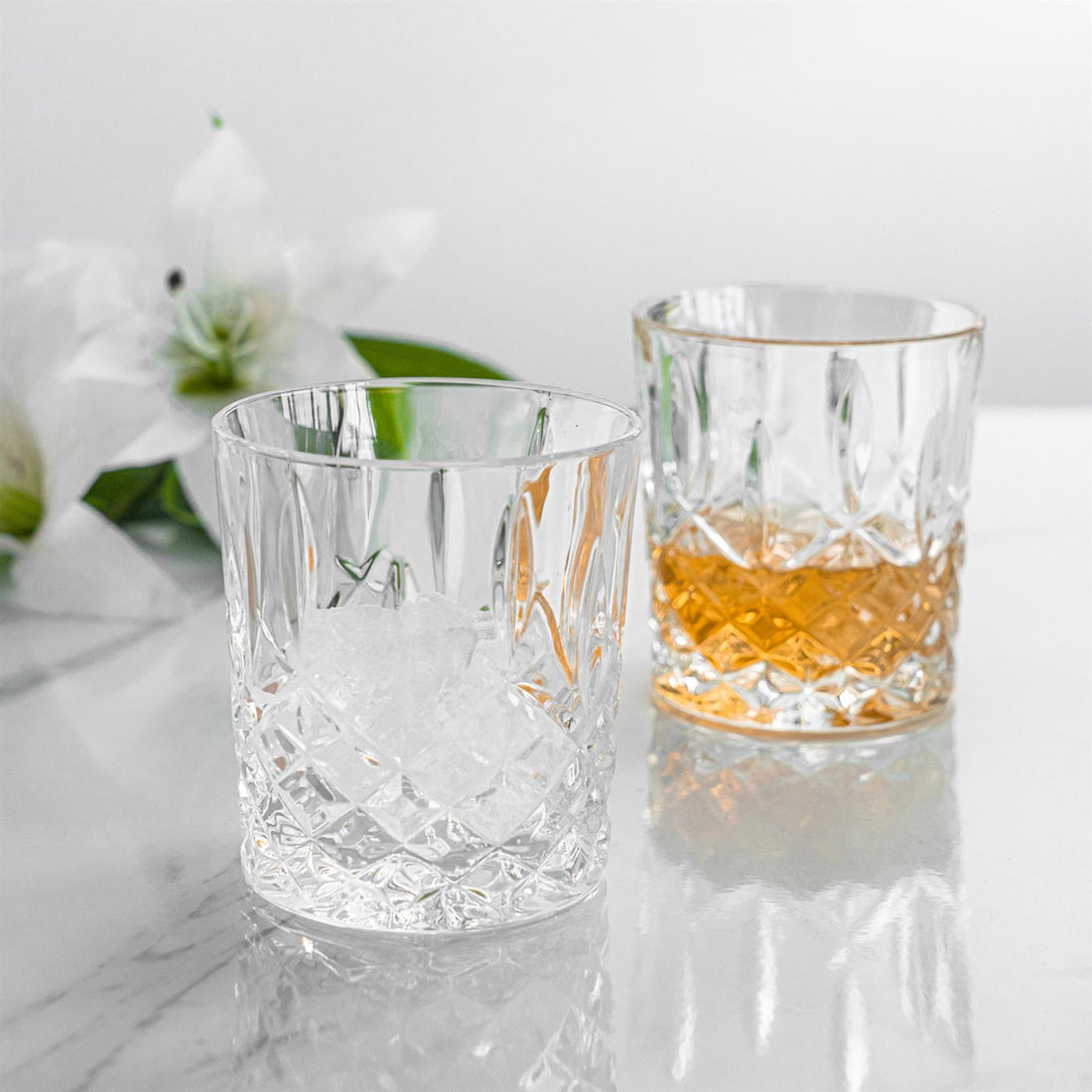 RCR Crystal Orchestra Cut Glass Double Old Fashioned Glass - 340ml