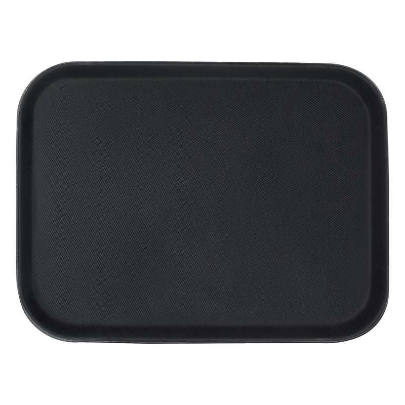 Black 51cm x 38cm Rectangle Non-Slip Serving Tray - By Argon Tableware