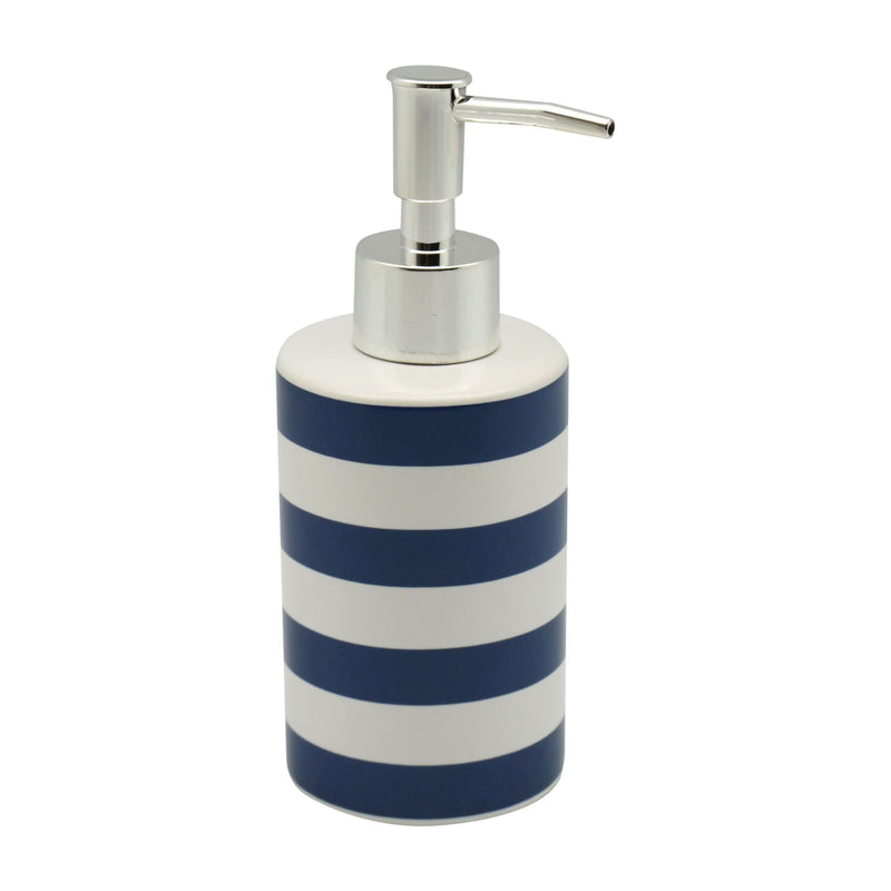 Harbour Housewares Ceramic Soap Dispenser - Blue and White
