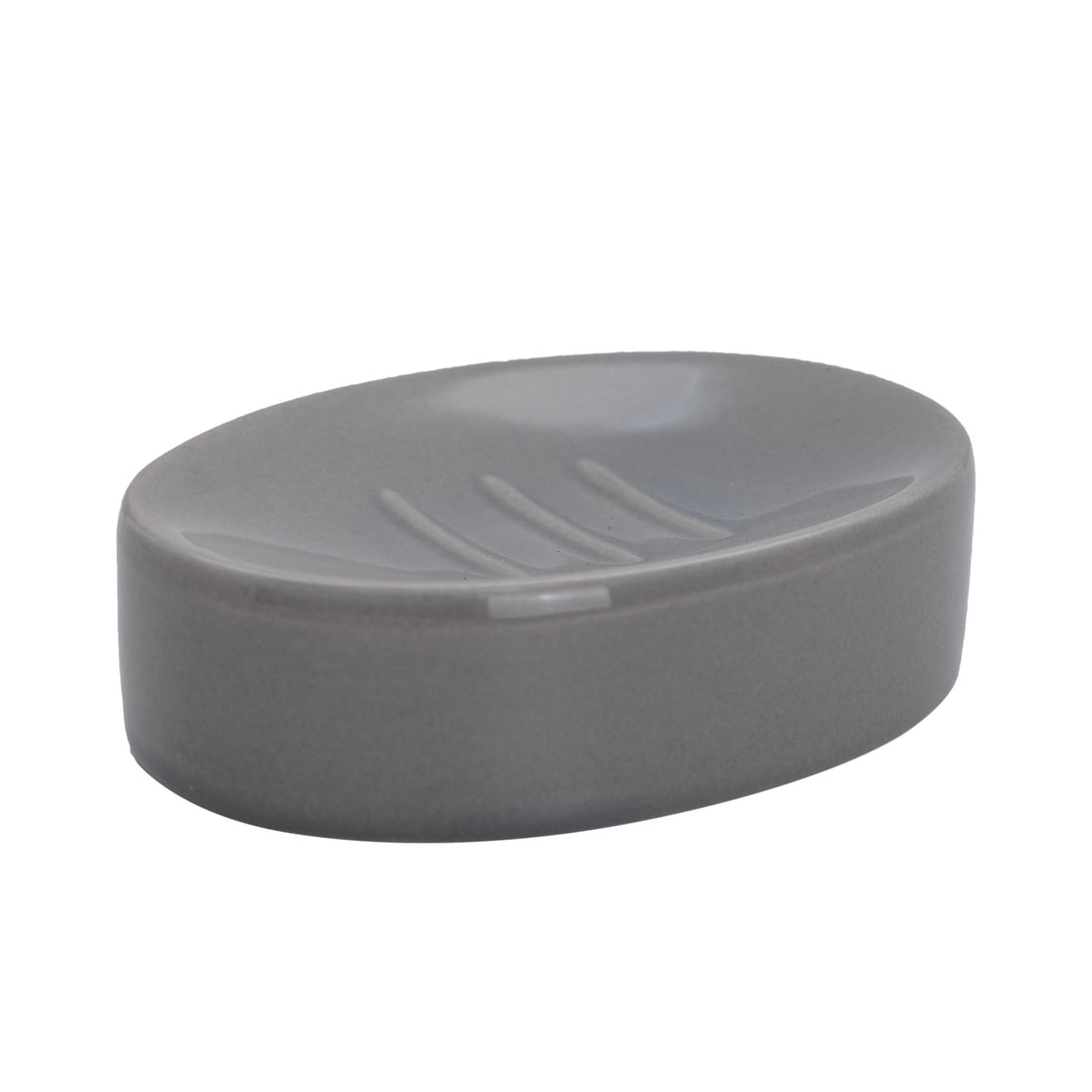 Harbour Housewares Ceramic Bathroom Soap Saver Dish - Grey