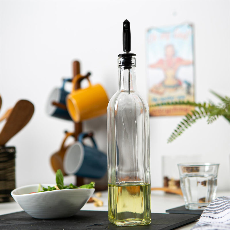 Argon Tableware Olive Oil Bottle Pourer Dust Cap - Black