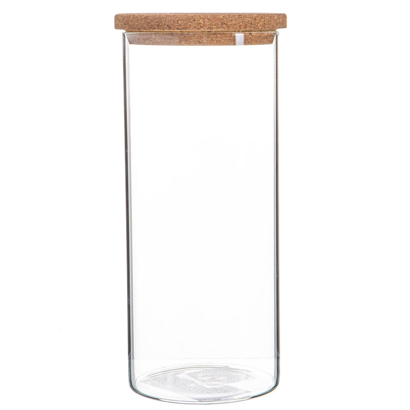 Argon Tableware Glass Storage Jar with Cork Lid - 1.5 Litre