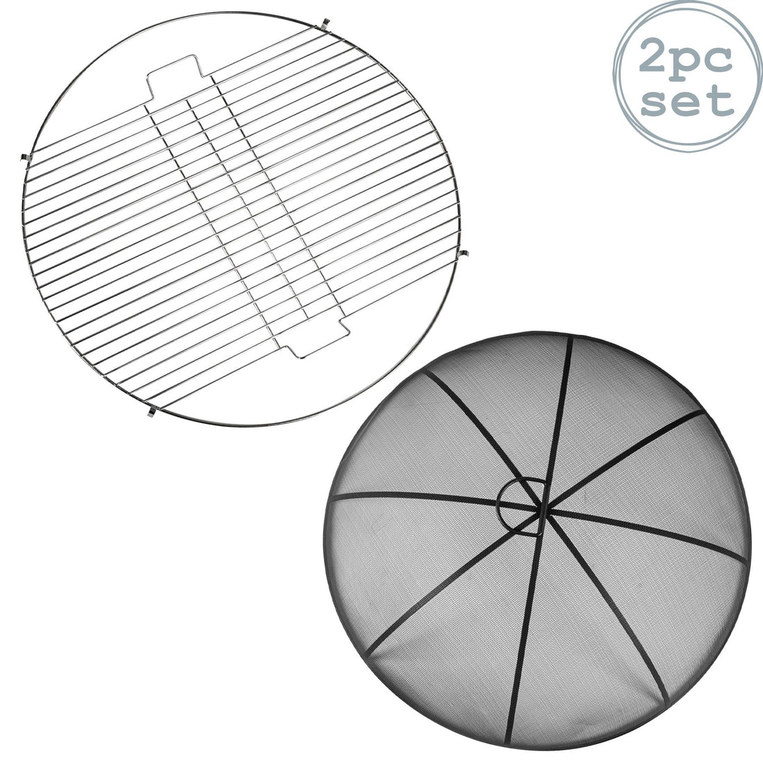 Harbour Housewares Round Firepit Grill & Dome Set - 48.5cm