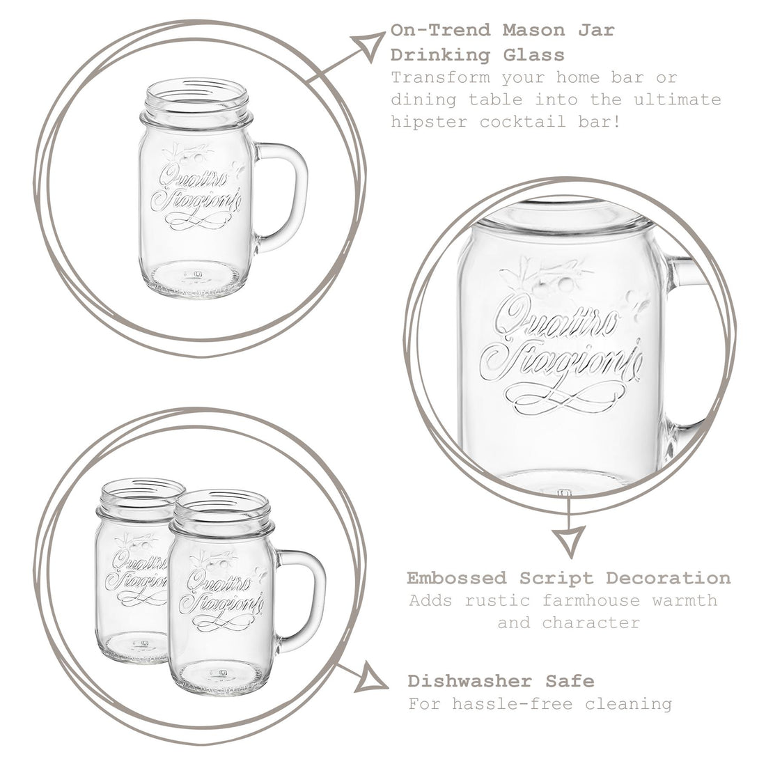 Quattro Stagioni Mason Jar - 415ml
