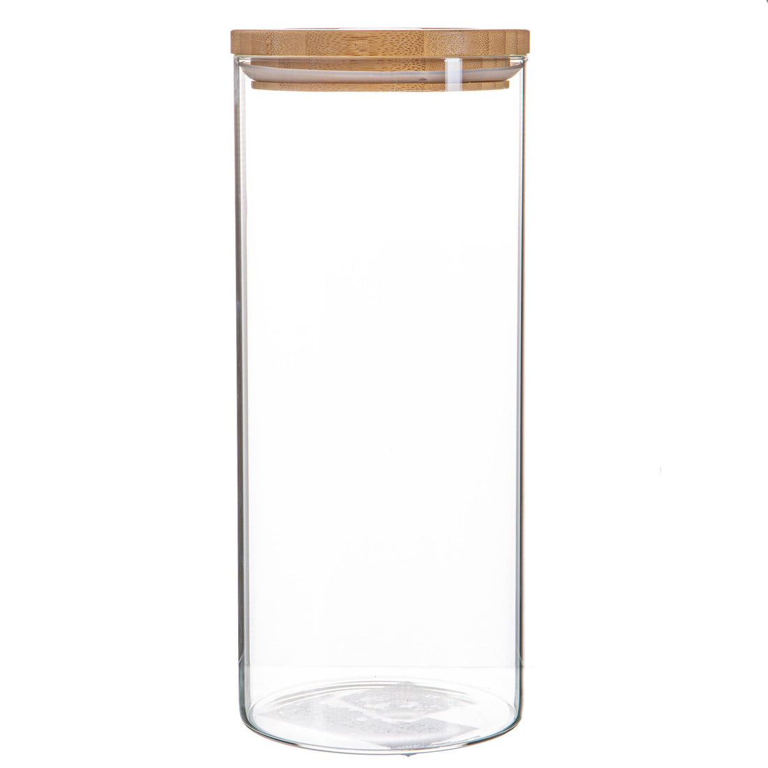 Glass Storage Jar with Wooden Lid - 1.5 Litre