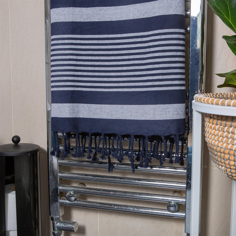Nicola Spring Deluxe Turkish Cotton Bath Towel - Navy