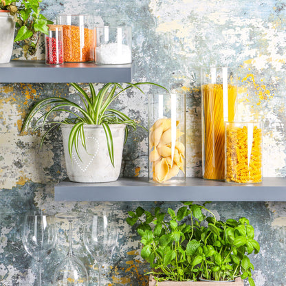 Glass Storage Jar with Metal Lid - 1.5 Litre - Gold