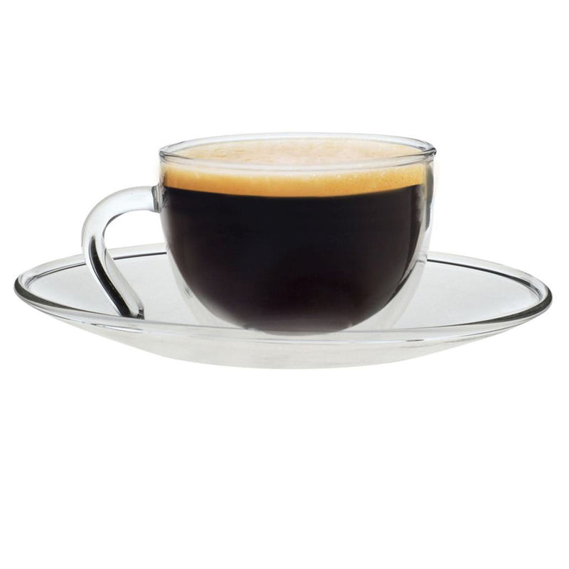 Argon Tableware Minimus Espresso Glass Cup and Saucer