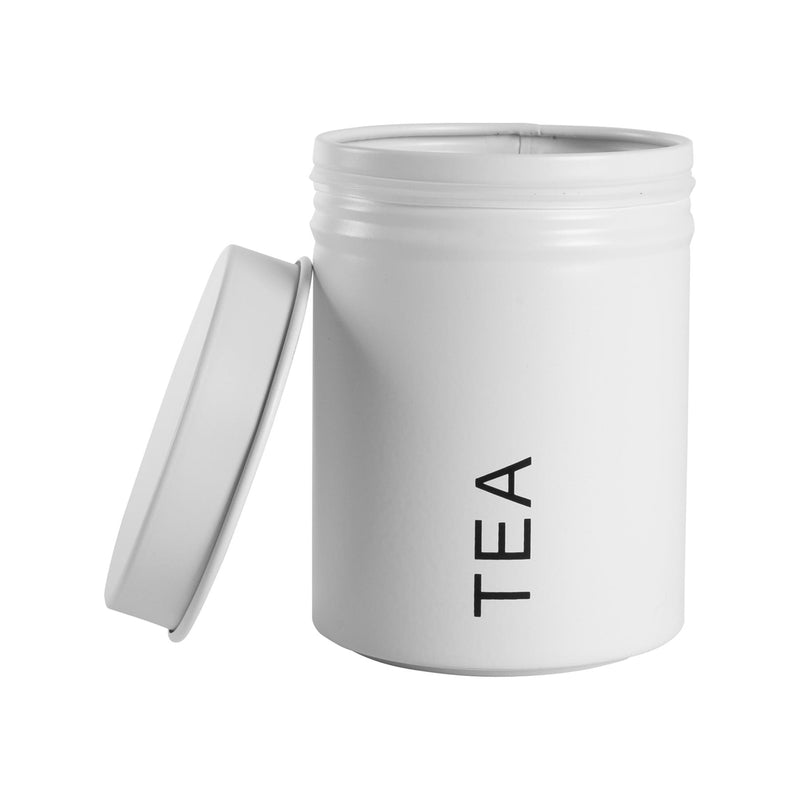 Harbour Housewares Vintage Tea Storage Canister - Matte White