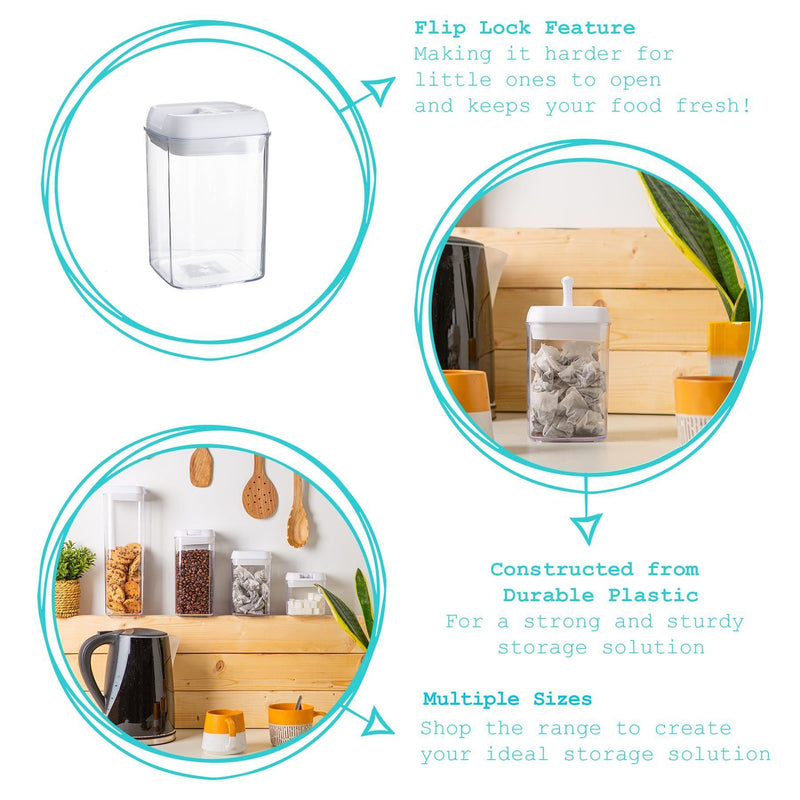 Flip Lock Plastic Food Storage Container - 800ml
