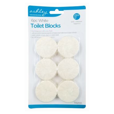 Bleach Toilet Blocks - Pack of 6 - By Ashley