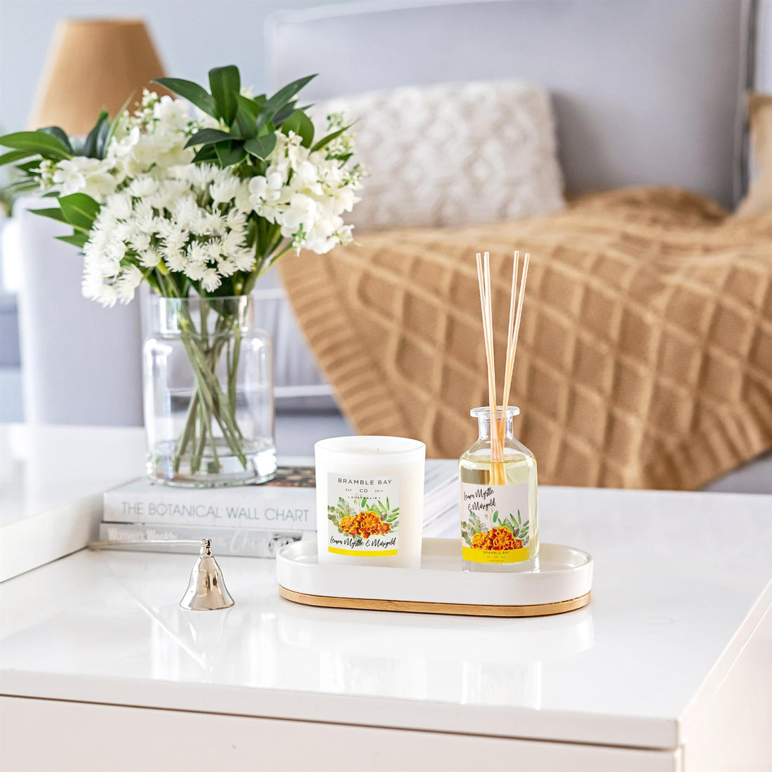 300g Lemon Myrtle &amp; Marigold Bath &amp; Body Soy Wax Scented Candle
