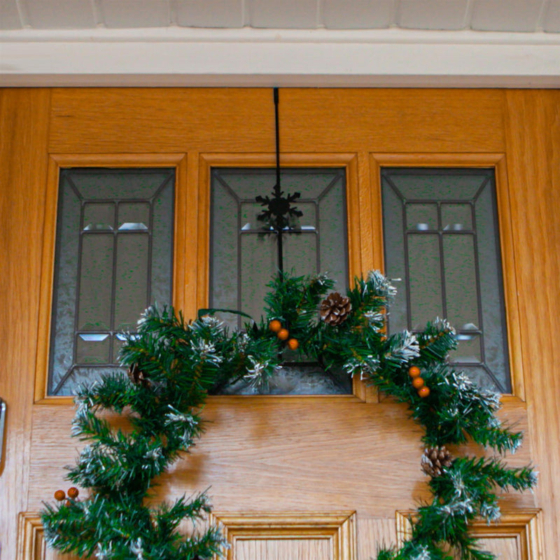 Snowflake Christmas Wreath Door Hanger - By Harbour Housewares