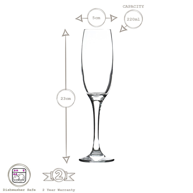 220ml Venue Glass Champagne Flute - By LAV