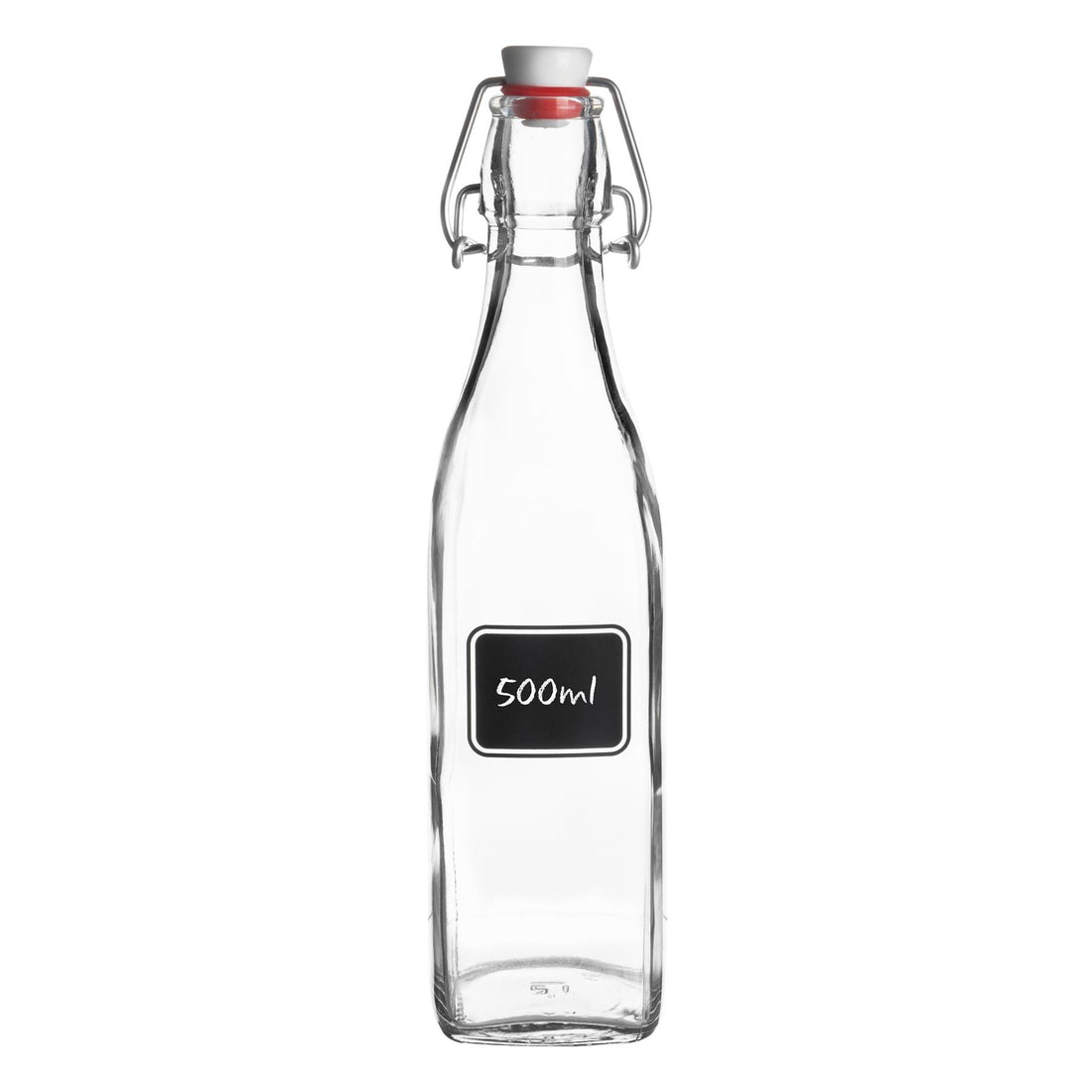 Bormioli Rocco Lavagna Glass Swing Top Bottle with Chalkboard Label - 500ml