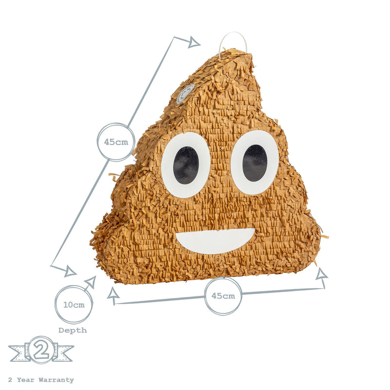Fax Potato Poop Emoji Pinata Dimensions