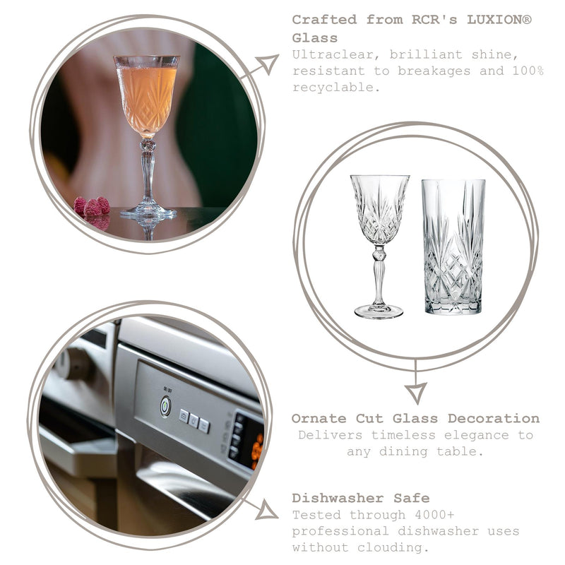 210ml Melodia Martini Glass - By RCR Crystal