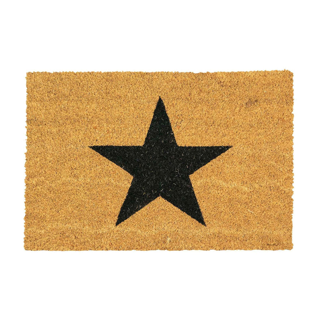 Nicola Spring Non-Slip Coir Door Mat - 40 x 60cm - Black Star | Rinkit.com