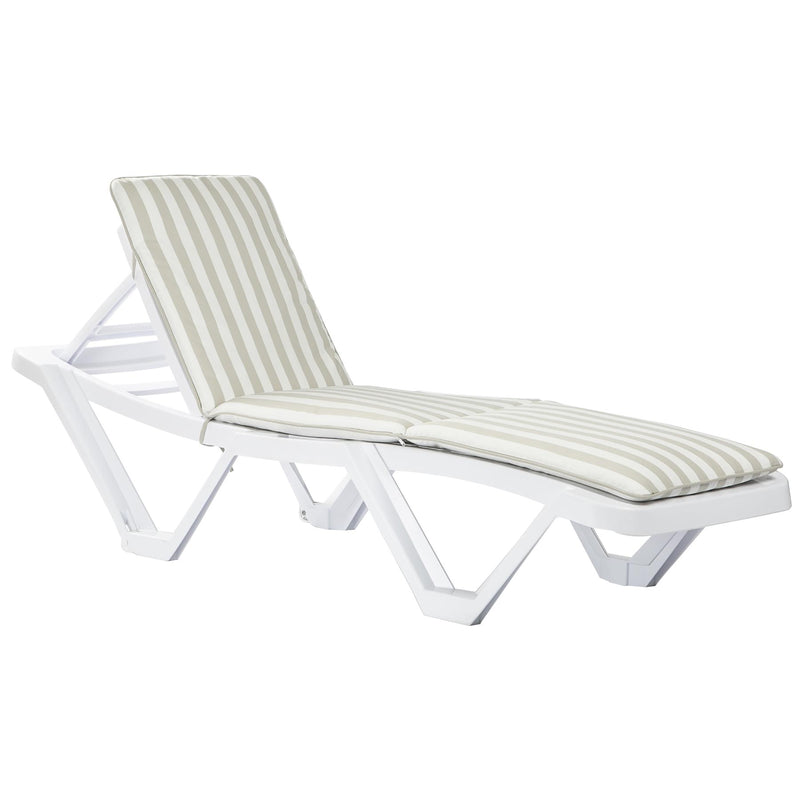 Harbour Housewares Master Sun Lounger Cushions - Beige Stripe