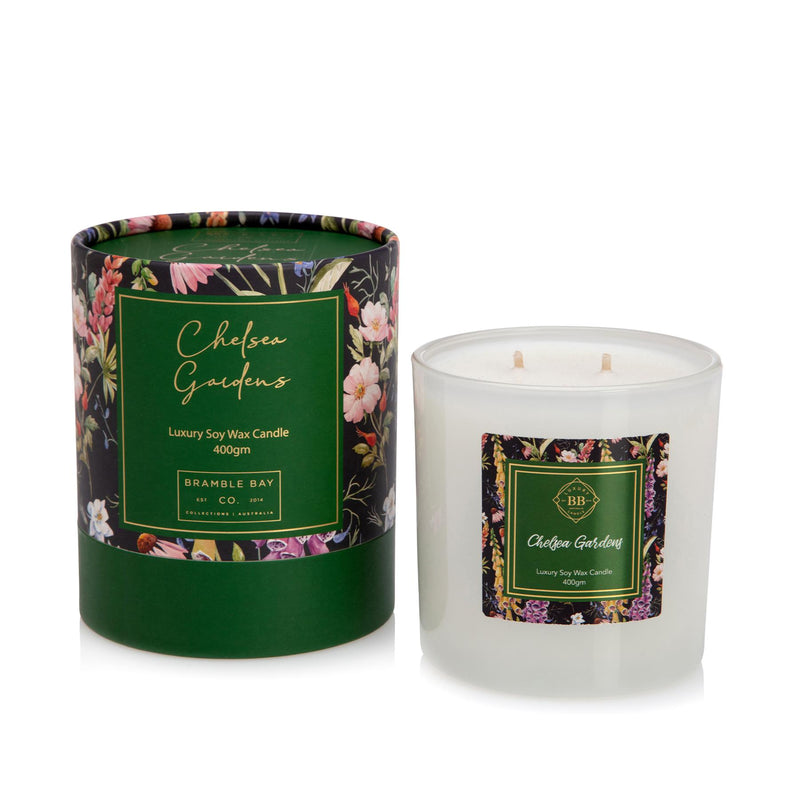 400g Chelsea Gardens Botanical Soy Wax Scented Candle - By Bramble Bay