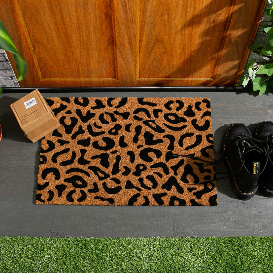 Coir Door Mat - 60 x 40cm - Leopard