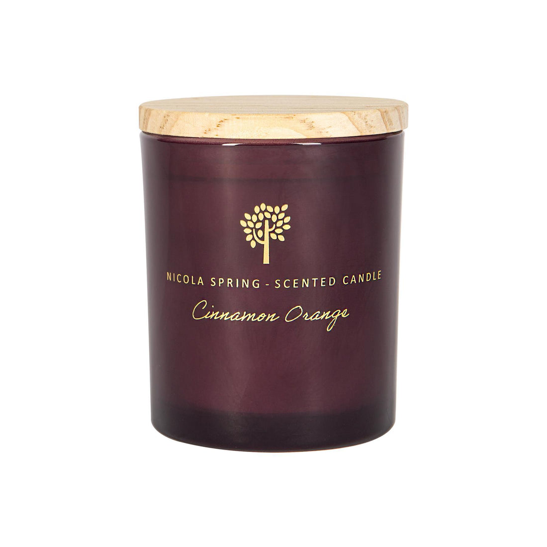 130g Cinnamon &amp; Orange Soy Wax Scented Candle - by Nicola Spring