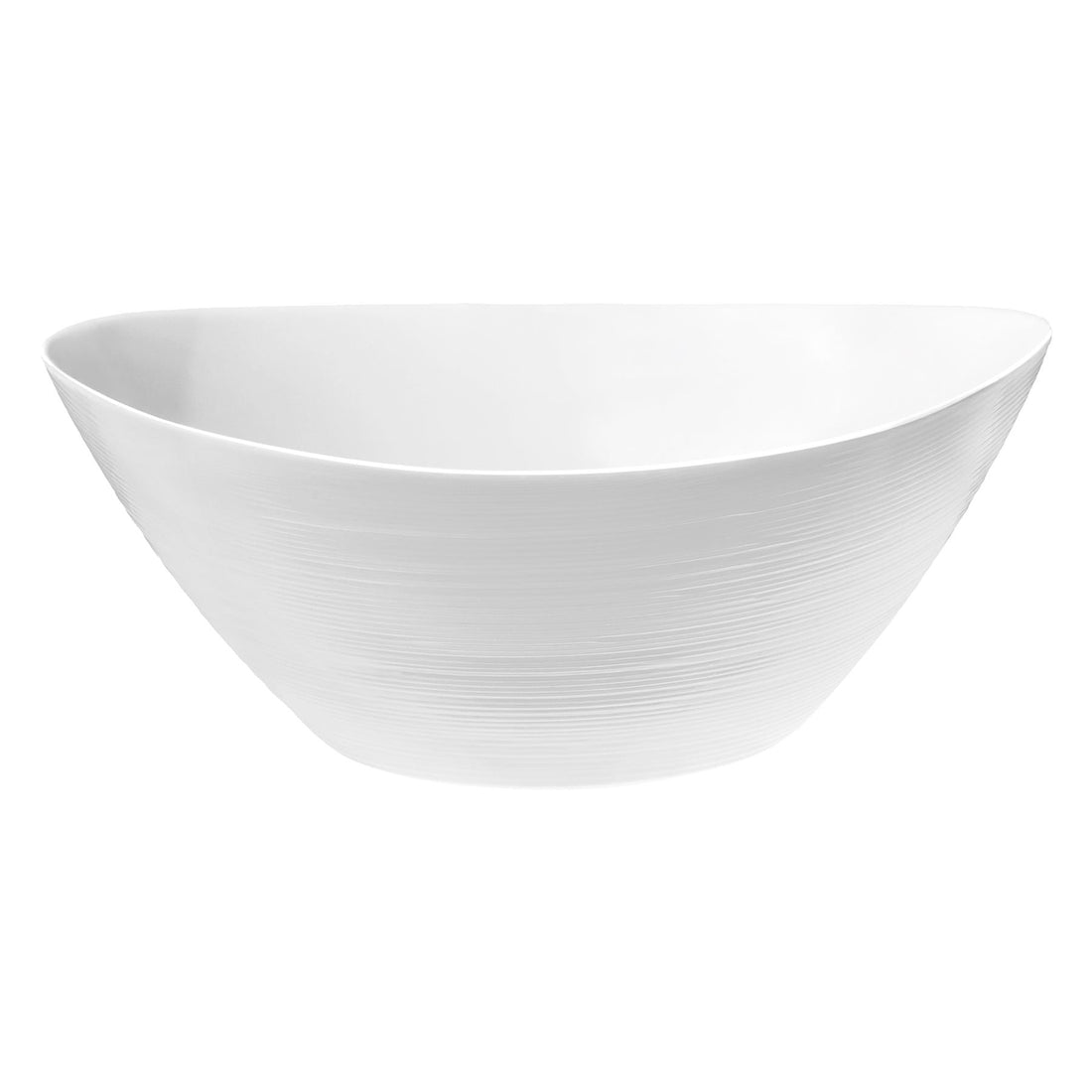 White 25cm Prometeo Oval Glass Salad Bowl - By Bormioli Rocco