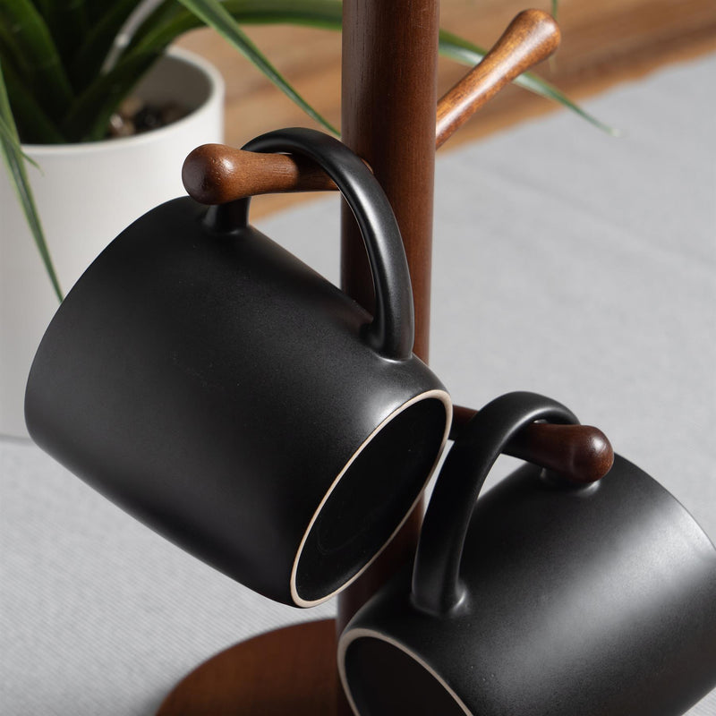 Argon Tableware Contemporary Coffee Mug - Black Matt - 350ml Detail