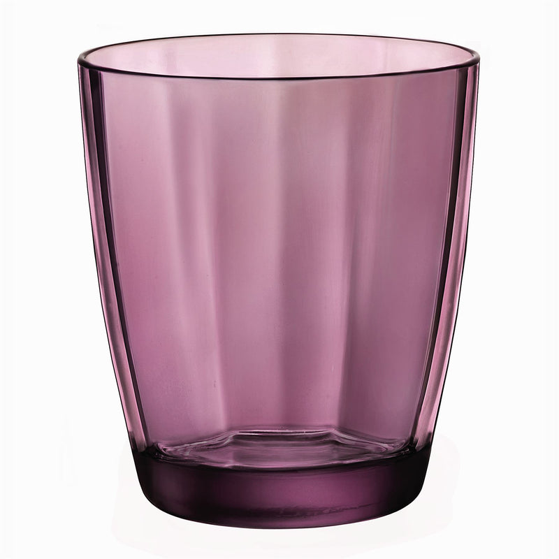 Bormioli Rocco 6 Pulsar Glass Whiskey Glasses - Purple - 300ml