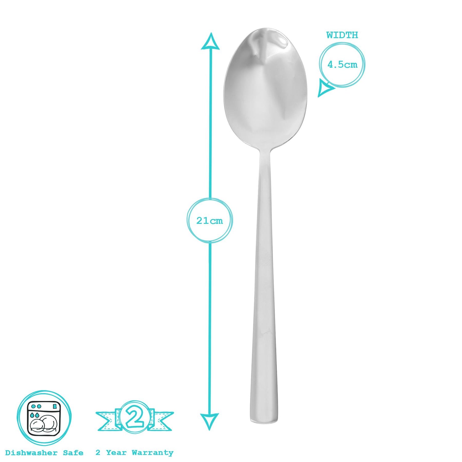 21cm Tondo Stainless Steel Dessert Spoon