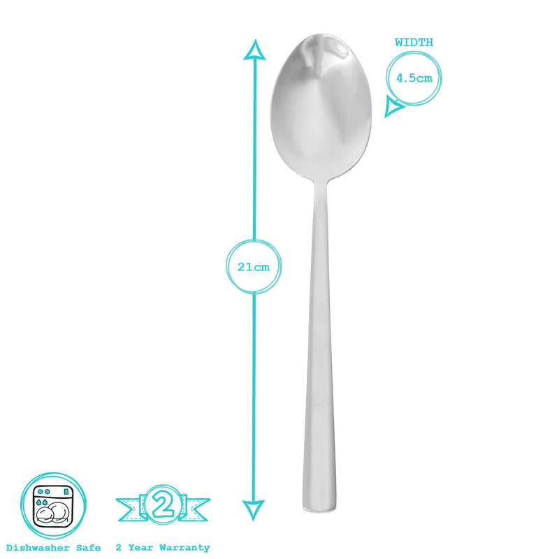 21cm Tondo Stainless Steel Dessert Spoon - By Argon Tableware