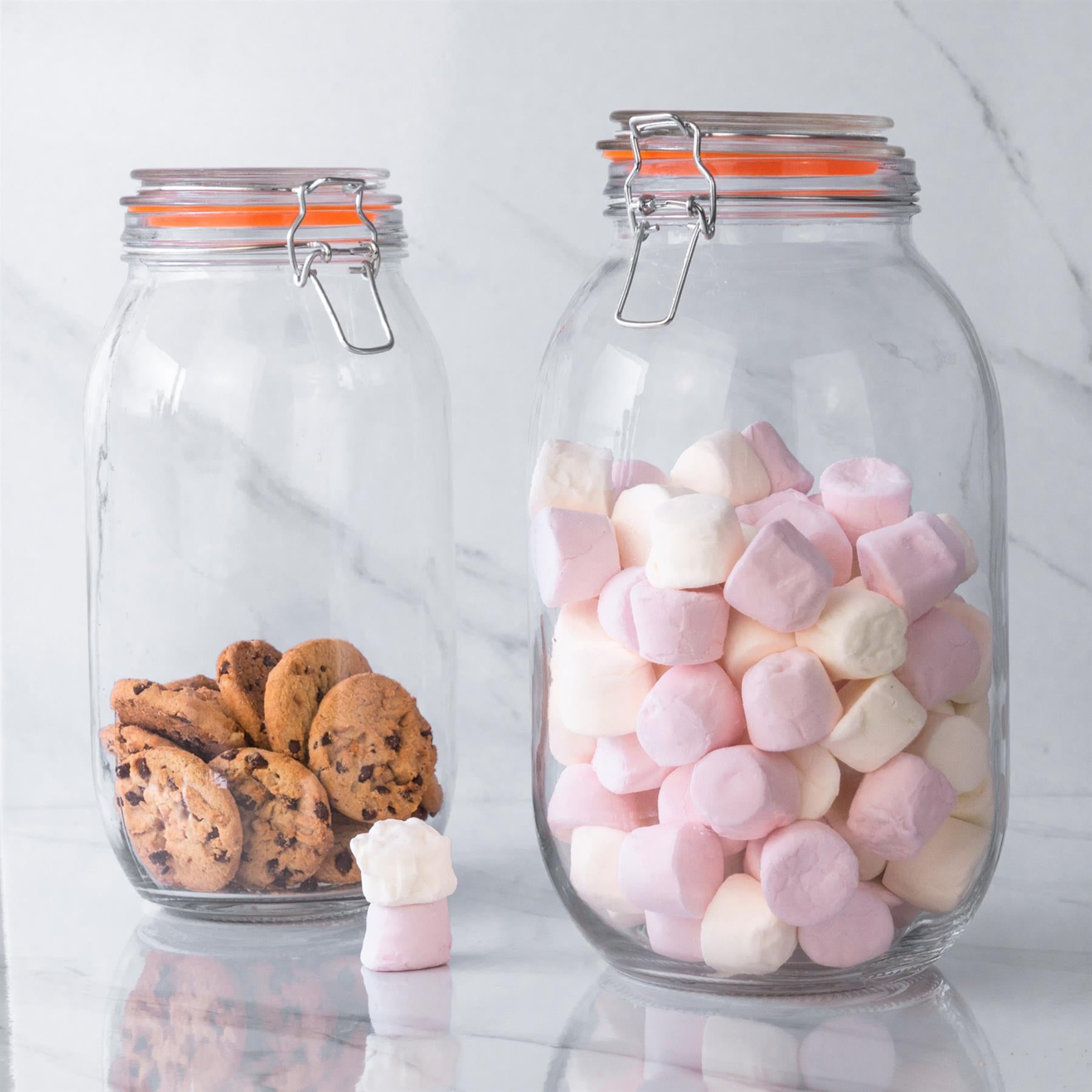 Vintage kitchen food storage jars