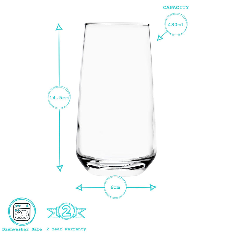 480ml Tallo Highball Glass - Pallet of 2016 - By Argon Tableware