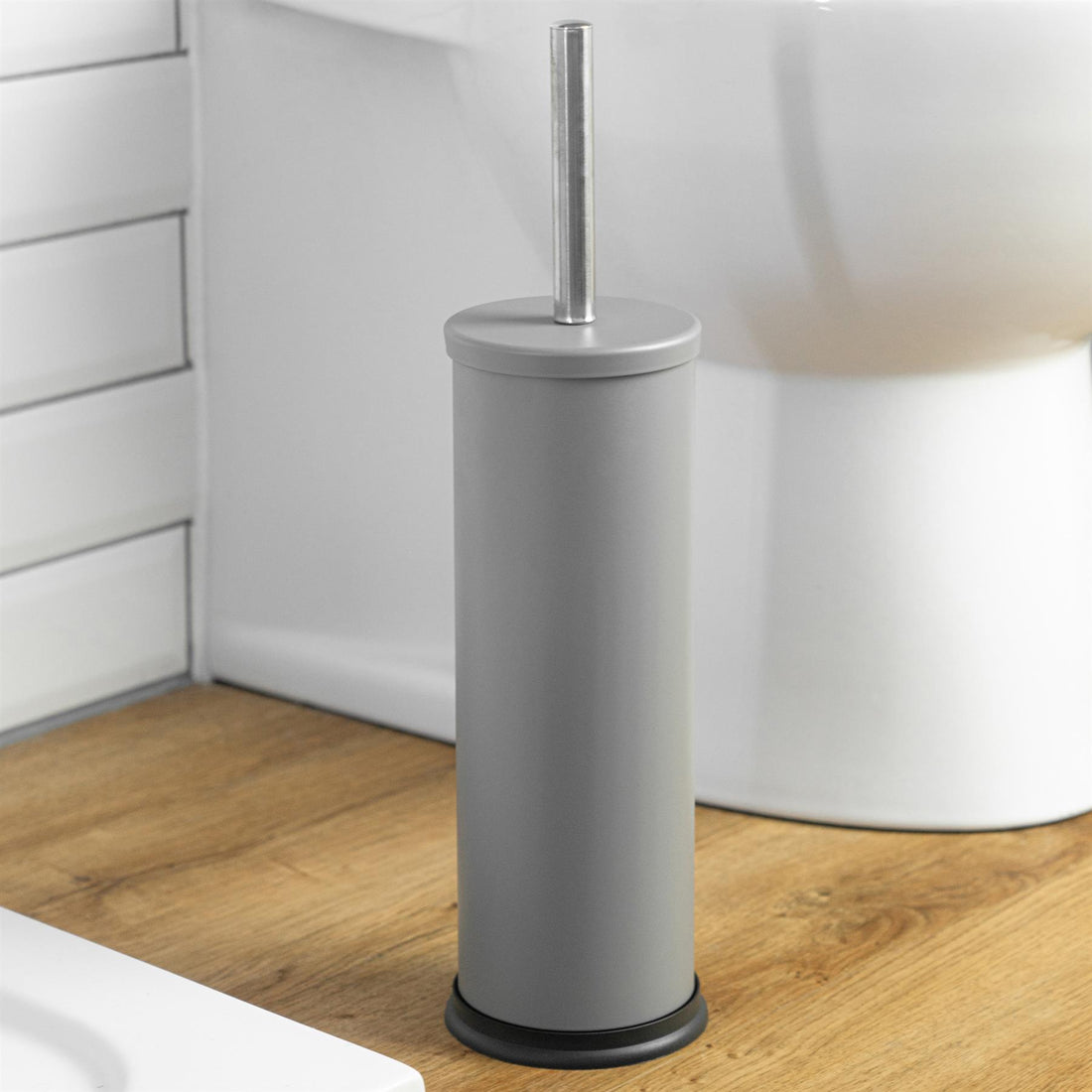 Grey Toilet Brush Caddy