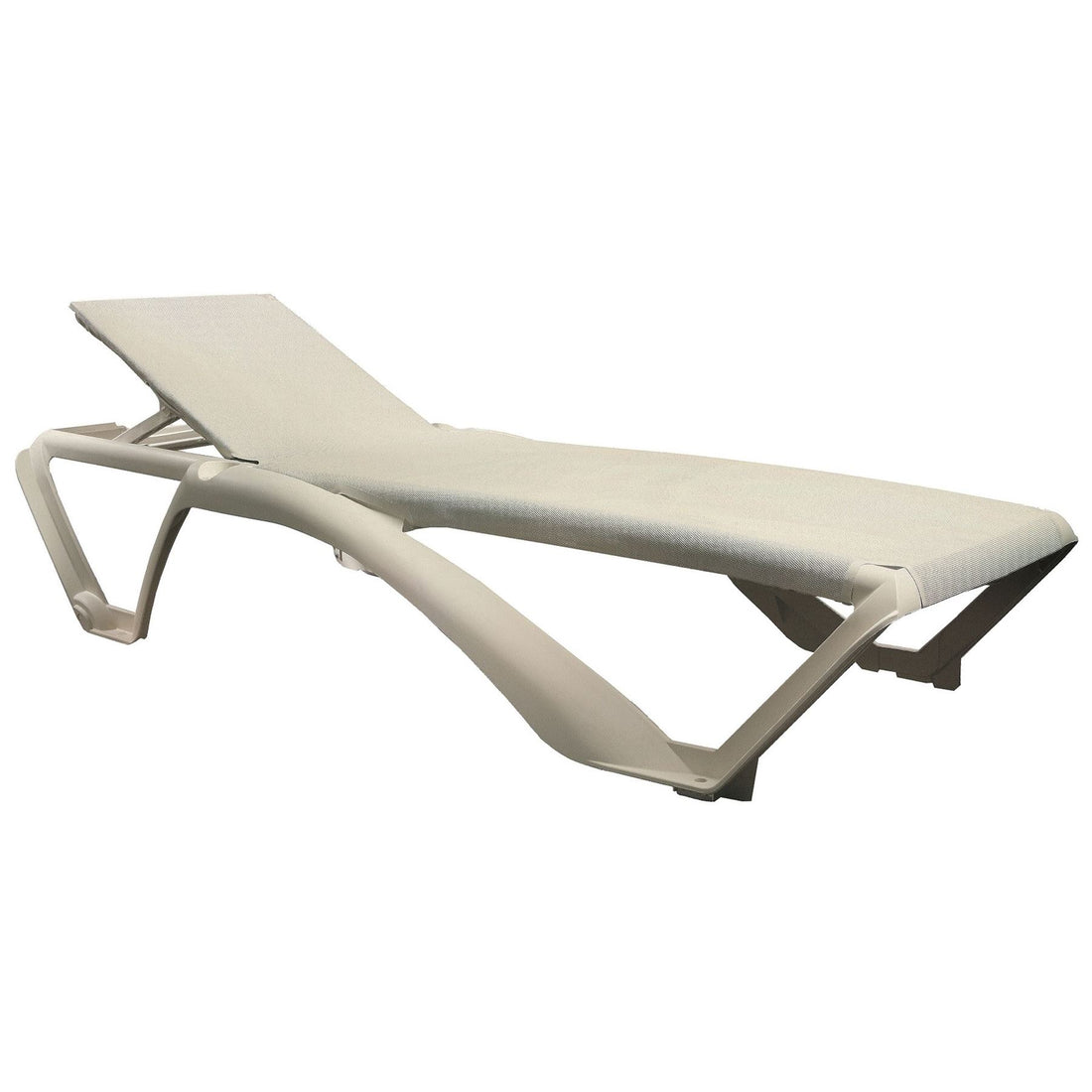 Resol Marina Sun Lounger - Ivory Cream Frame with Natural / Cream Canvas Material