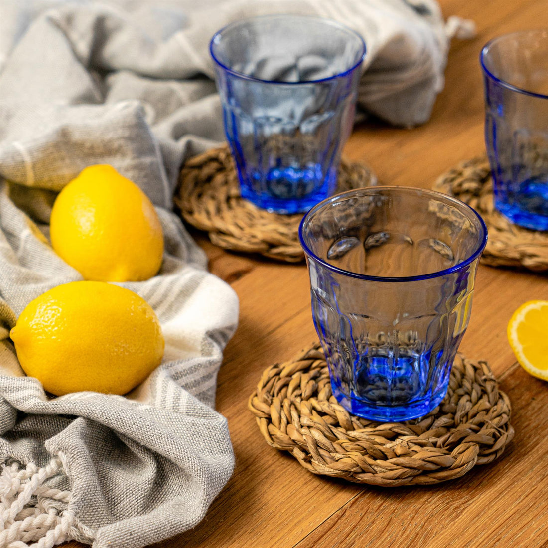 200ml Blue Picardie Tumbler Glass - By Duralex