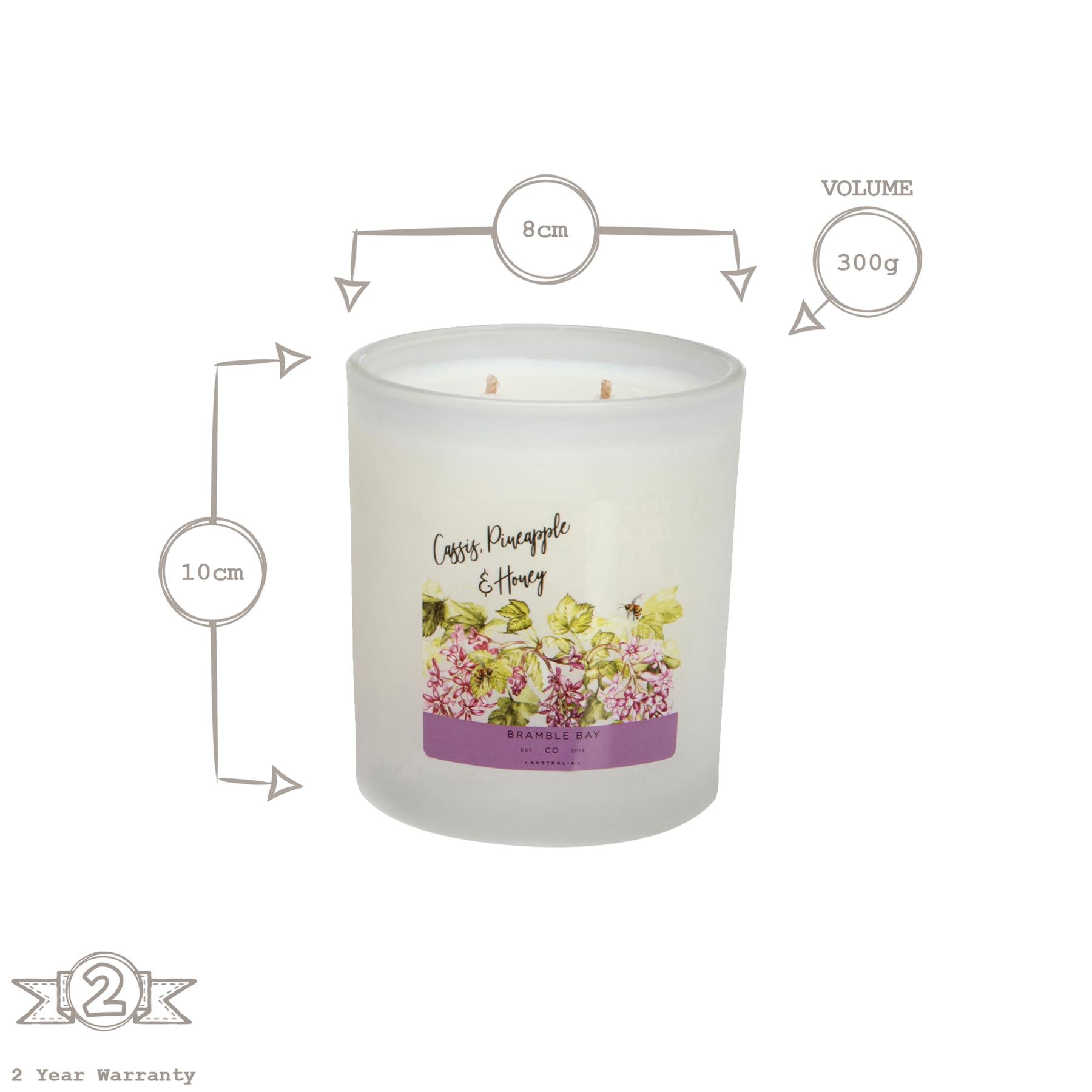 300g Cassis, Pineapple &amp; Honey Bath &amp; Body Soy Wax Scented Candle