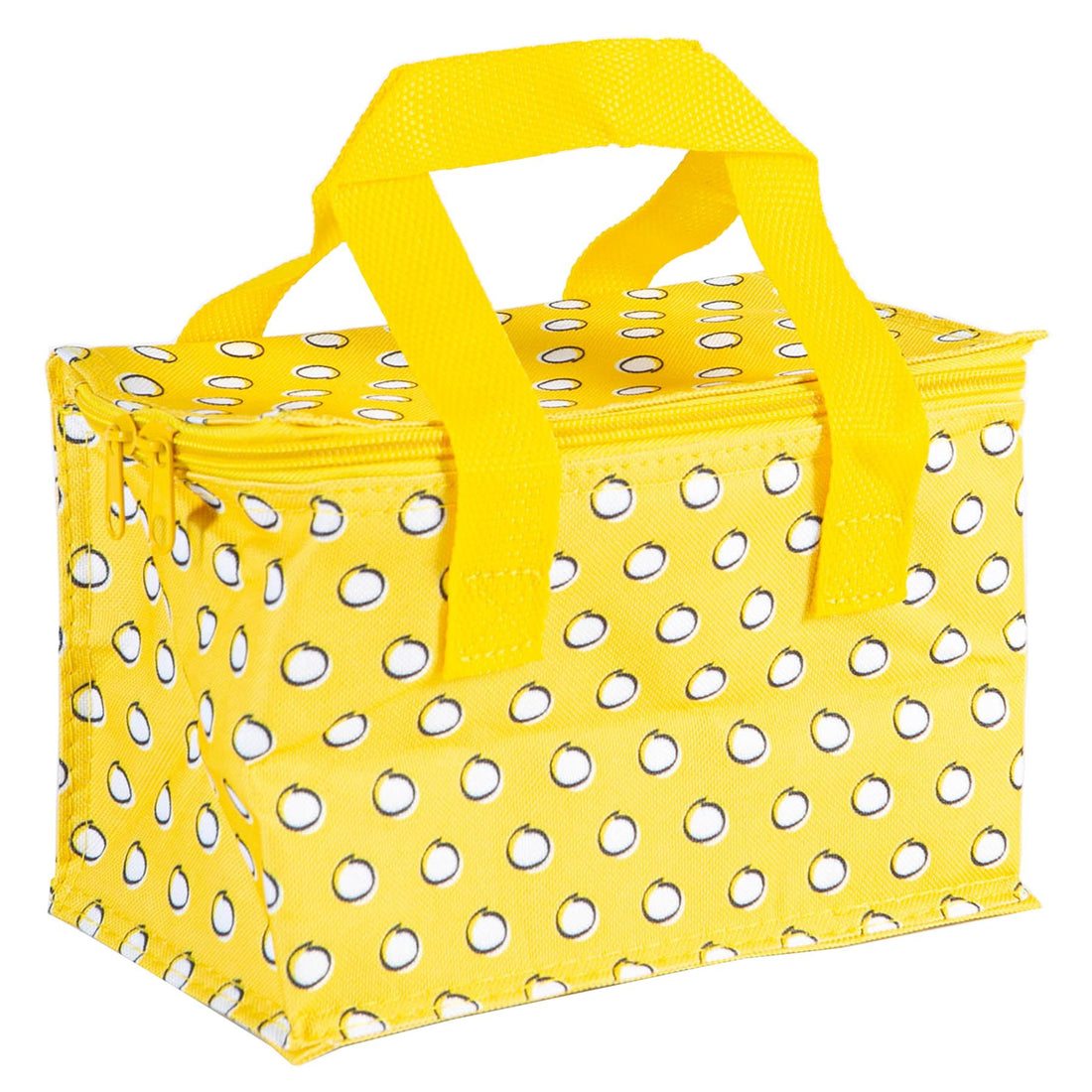 Insulated Lunch Bag - Mustard Polka