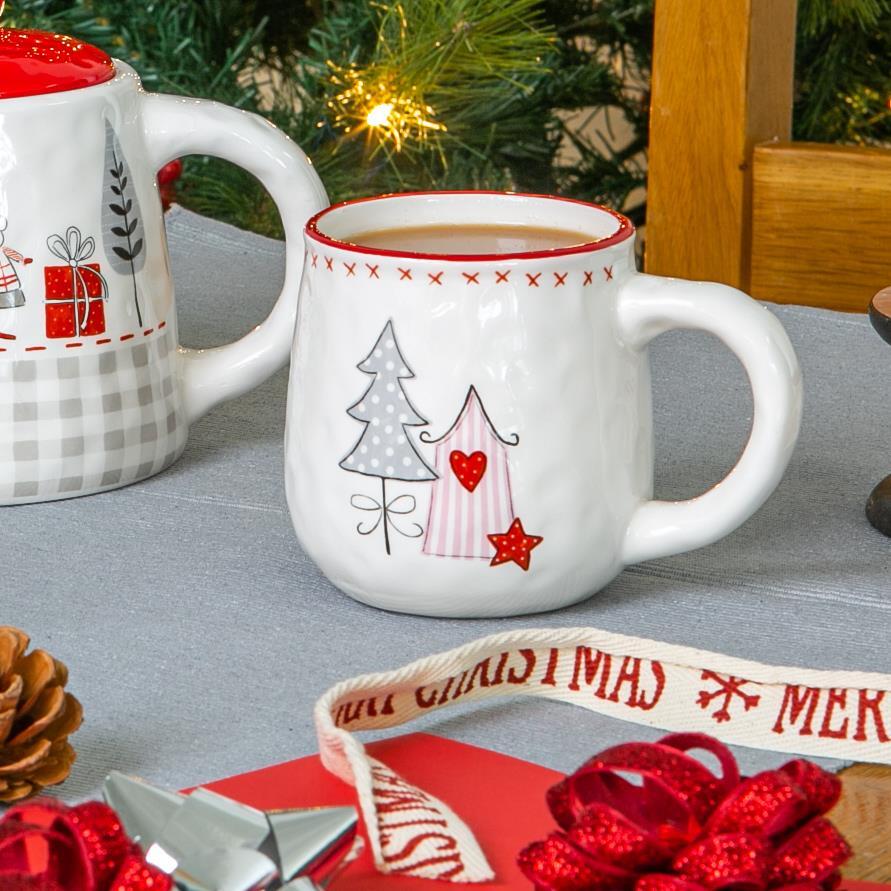 475ml Patchwork Christmas Stoneware Coffee Mug