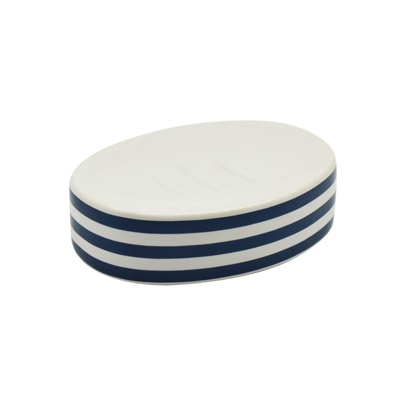Harbour Housewares Ceramic Soap Saver Dish - Blue and White