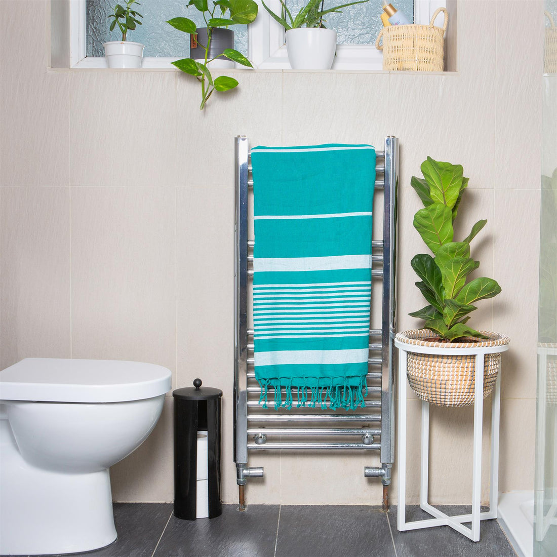 Deluxe Turkish Cotton Bath Towel - Turquoise