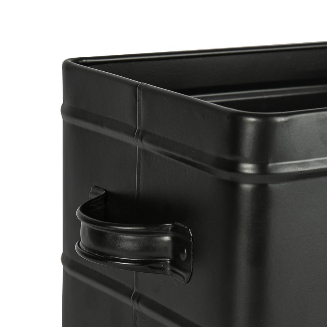 Vintage Metal Washing Powder Storage Tin - Black