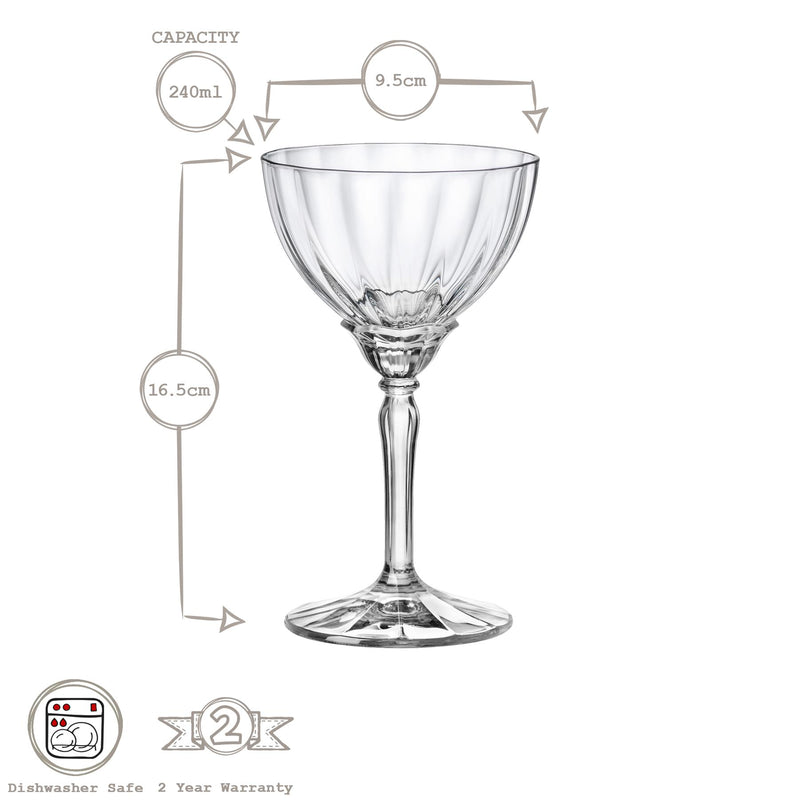240ml Florian Champagne Cocktail Saucer - By Bormioli Rocco